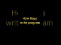 Programming girls vs boys  python coding status  shorts   programming  python