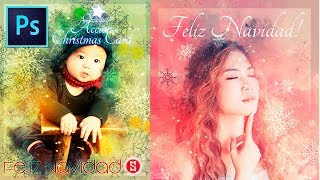 #Acción #Photoshop Tarjeta Navideña - Acción para Photoshop - Todas las Versiones - Feliz Navidad