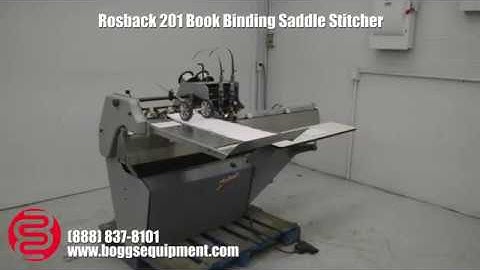 Rosback 201 Book Binding Saddle Stitcher