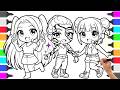 Drawing KPop Demon Hunters Characters Part 27 / Satisfying Huntrix Coloring Pages / Rumi Mira Zoey