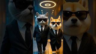 The birth of a secret agent duo, dog and cat #cartoon #funny #cute #dog #cat screenshot 2