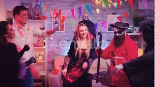 Bearded Pirate with Axe and His Friends Dancing | Stock Footage - Envato elements