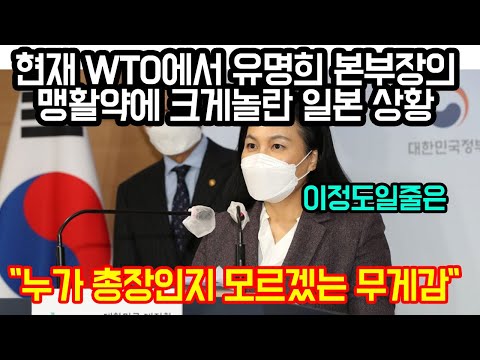 현재 WTO에서 유명희 본부장의 맹활약에 크게놀란 미국상황 &amp;quot;누가 총장인지 모르겠는 무게감&amp;quot; 차기 <strong>WTO</strong> 총장 준비 서둘러야