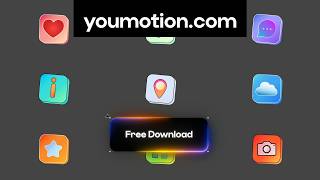 Full UI App Buttons Pack — 9 — Free AI-Ready Animated Button Elements (Ae, Pr) Guide