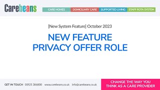 [NEW SYSTEM FEATURE] Privacy Offer Role Oct2023