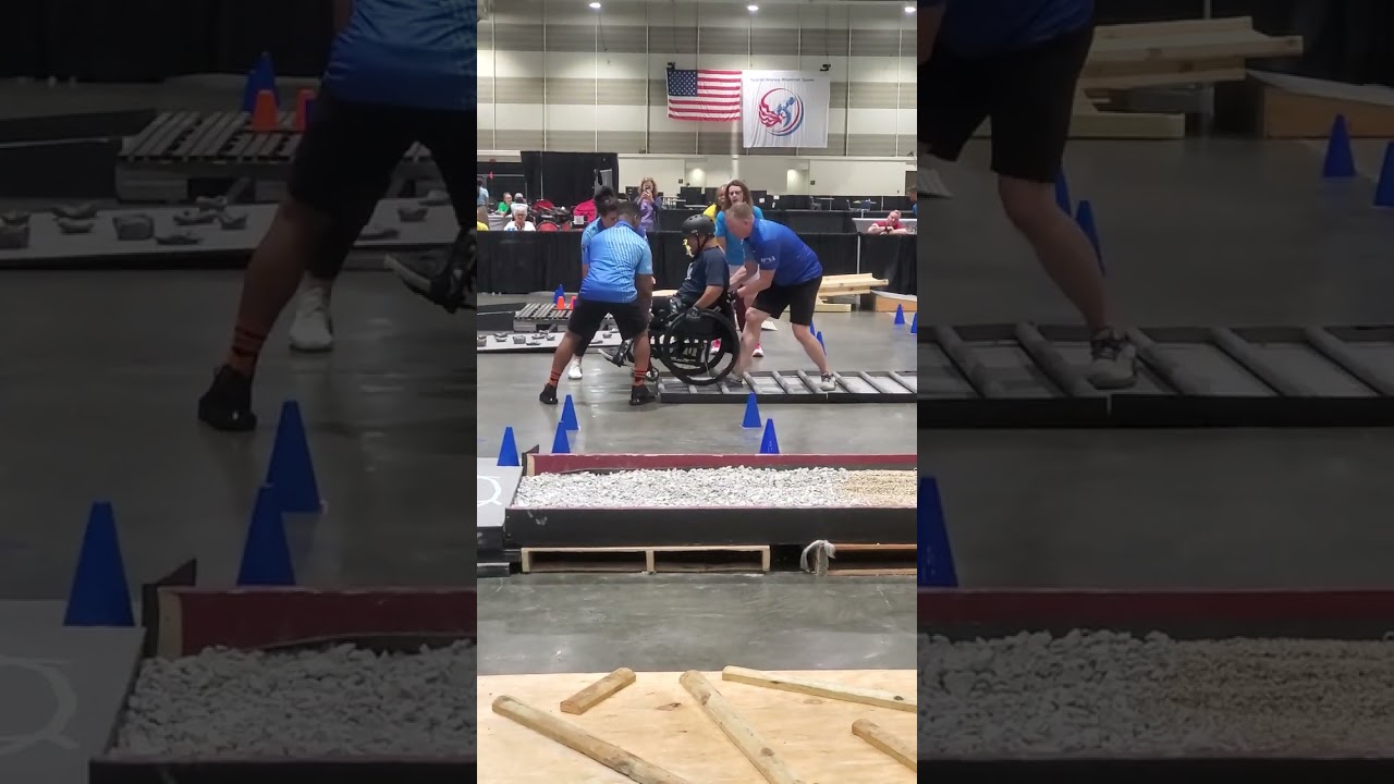 2024 National Veteran Wheelchair Games New Orleans. Carlos E Santos Wheelchair Slalom run