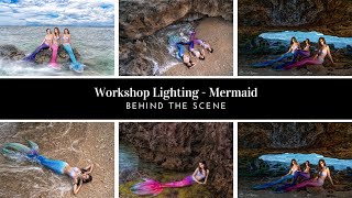 FineArt Lighting on location: promotional photo shoot 3 mermaids concept concept by Sam Nguyen screenshot 2