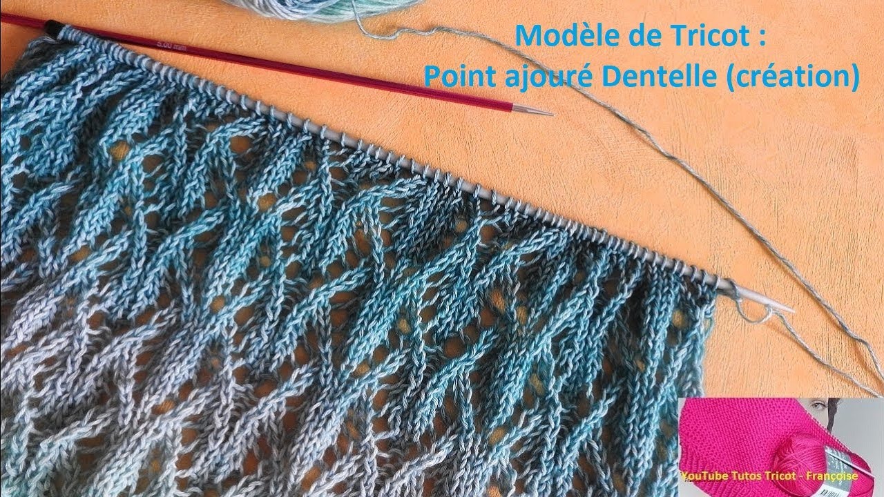 Point De Tricot Ajoure Pour Echarpe