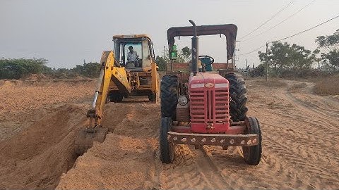 Jcb 3dx Backhoe home - work Jcb Loading To Tractor In Leveling Working Video