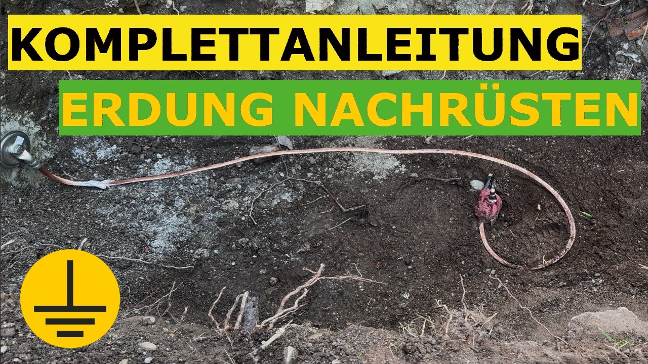 Tiefenerder von Dehn montieren. Erdung nachrüsten Haus. WICHTIG sonst keine PV Anlage. DIN 18014