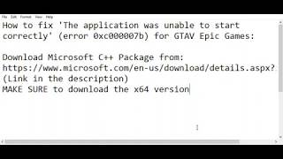 Easy Fix For the Application Was Unable To Start Correctly Error 0xc000007b  Epic Games Gtav
