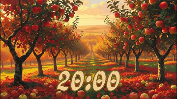 20 Minute Countdown Video With Music (Smooth Jazz) - Autumn / Fall Apple Orchard