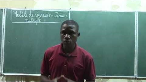 ÉCONOMÉTRIE: modèle de régression linéaire multiple