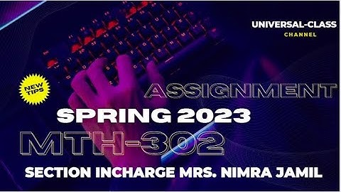 MTH302 Assigment Solution Spring 2023 | mth302 assignment 1 solution 2023 |