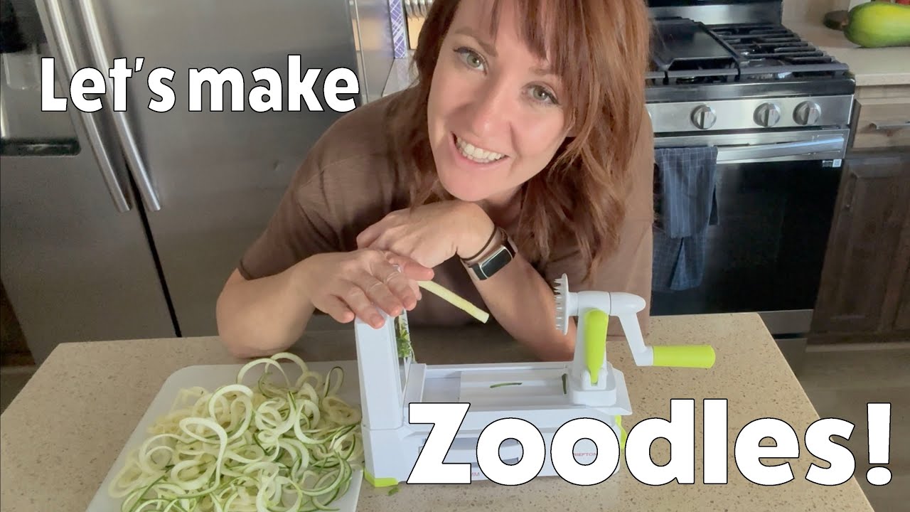 Lets make Zoodles! Review of Brieftons 5-Blade Vegetable Spiralizer!