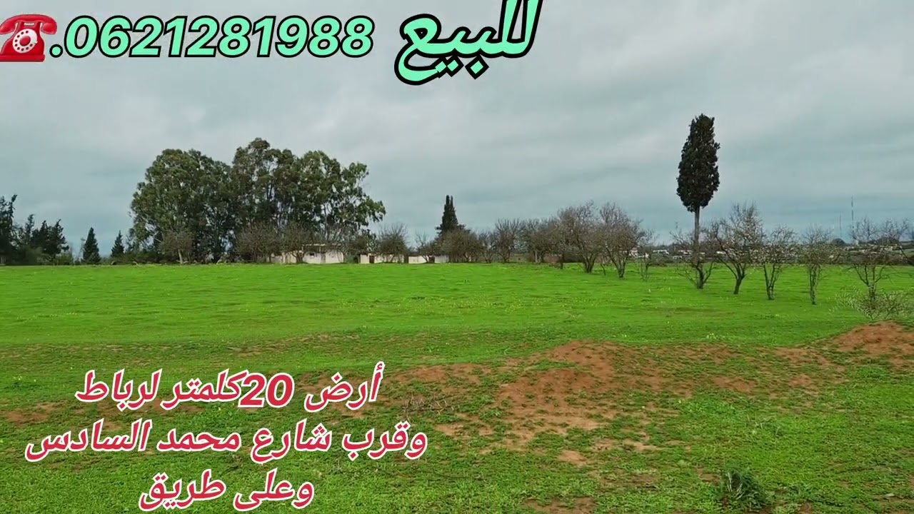 أرض حدا الرباط وقرب شارع محمد السادس 2هكتارا ونصف تيتر فونصي