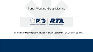Transit Working Group Meeting - September 14, 2023 11:00 a.m.