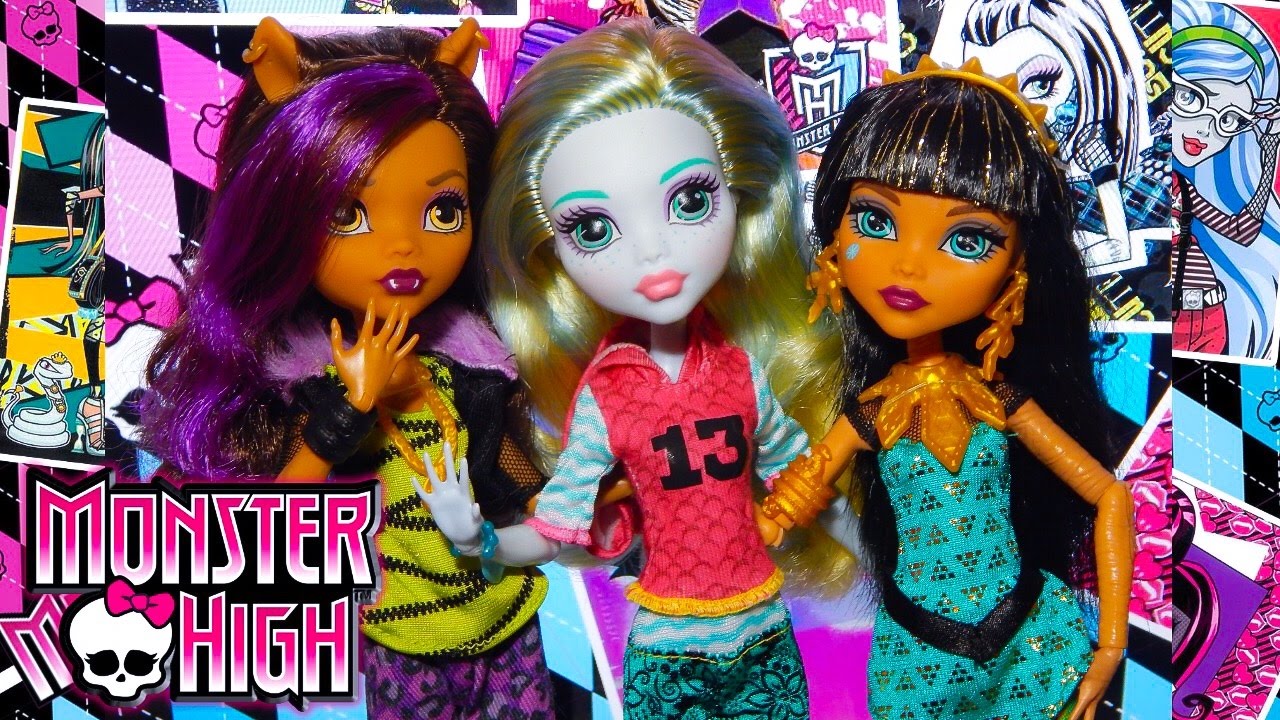 Monster High: Reboot Signature Cleo, Lagoona & Clawdeen REVIEW - YouTube