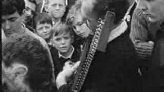 The Mountains Of Pomeroy (Kilrush Fleadh 1967)
The morn was breaking bright and fair,
The lark sang in the sky,
When the maid she bound her goIden hair,
With a blithe glance in her eye;
For, who beyond the gay green-wood,
Was a-waiting her with joy,
Oh, who but her gallant Renardine,
On the mountains of Pomeroy.
An outlawed man in a land forlorn,
He scorned to turn and fly,
But kept the cause of freedom safe
Up on the mountains high.
Full often in the dawning hour,
Full oft in twilight brown
He met the maid in the woodland bowr,
Where the stream comes foaming down
For they were faithful in a love
No wars could eer destroy.
No tyrants law touched Renardine,
On the mountains of Pomeroy.
Dear love, she said, lm sore afraid,
For the foemans force and you
Theyve tracked you in the lowland plain
And all the valley through.
My kinsmen frown when you are named
Your life they would destroy
Beware, they say, of Renardine,
On the mountains of Pomeroy.
Fear not, fear not, sweetheart, he cried,
Fear not the foe for me
No chain shall fall, whateer betide,
On the arm that would be free!
Oh, leave your cruel kin and come,
When the lark is in the sky.
And its with my gun Ill guard you,
On the mountains of Pomeroy.
The morn has come, she rose and fled
From her cruel kin and home;
And bright the wood, and rosy red,
And the dumbling torrents foam.
But the mist came down and the tempest roared,
And did all around destroy;
And a pale, drowned bride met Renardine,
On the mountains of Pomeroy. The Mountains Of Pomeroy (Kilrush Fleadh 1967)