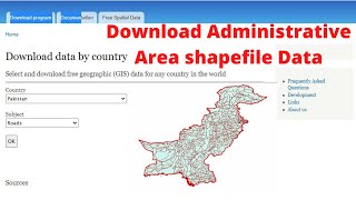 Download GIS shapefile Data/Vector Data for any Country