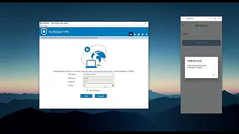 FortiGate VPN multi-factor (2FA) authentication with mobile app