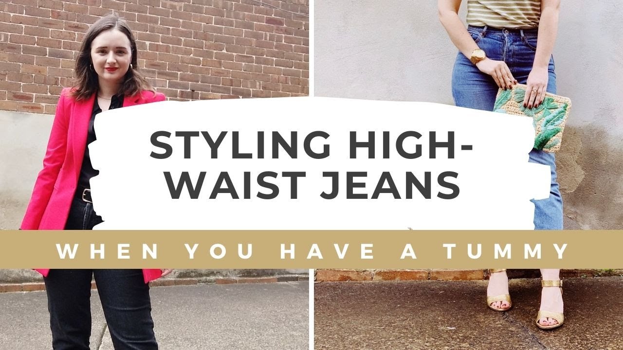 How To Wear High Waisted Jeans With A Tummy | 3 WAYS - YouTube
