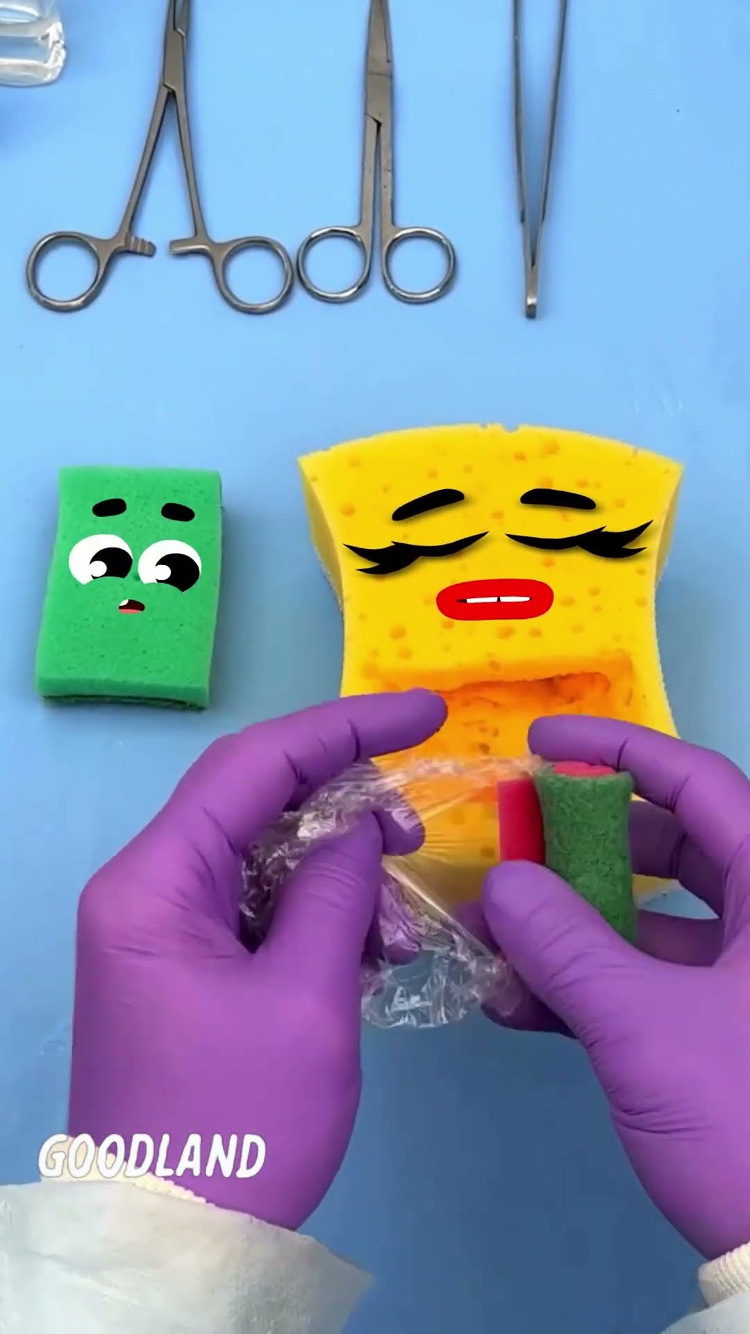Goodland | Sponge operation, sponge birth ? #doodles #animation #cartoon #GOODLAND