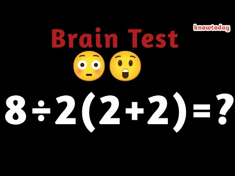 What's 8÷(2+2)=? Math question answer - YouTube