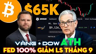 1949 - FED 100% Giảm LS Tháng 9 (CME)! Bitcoin Tăng, Vàng & DOW Lập Đỉnh Mới | MT GOX Hành Động