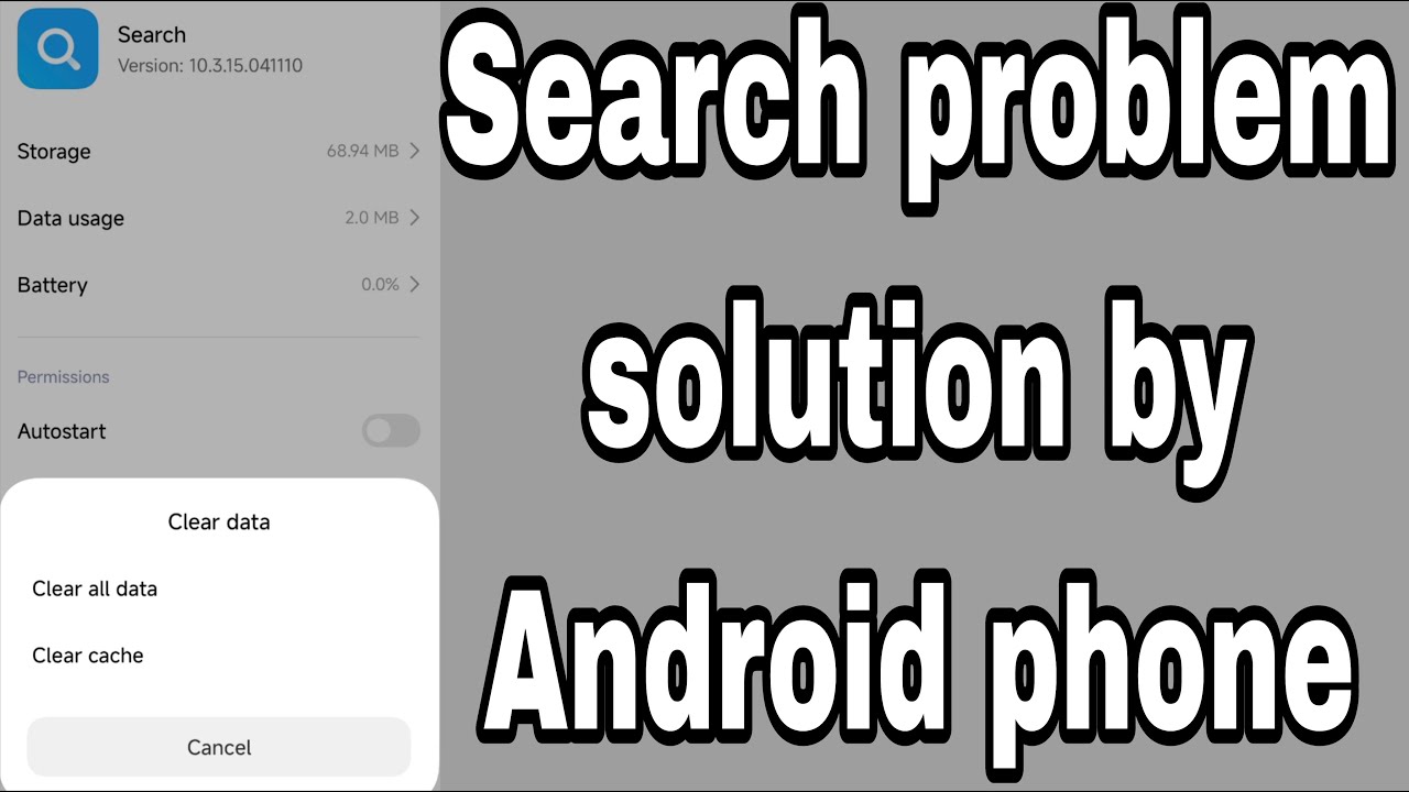 Search problem solution by Android phone