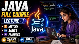 Java Full Course in Hindi 🔥 | Lecture 1 | Java History, Basics & Features | Complete Beginner Course