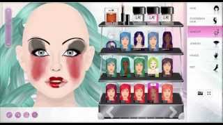 Stardoll Makeup Tutorial-Gothic Crazy Girl