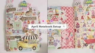 April Notebook Setup | Altered Composition Notebook | Junk Journal