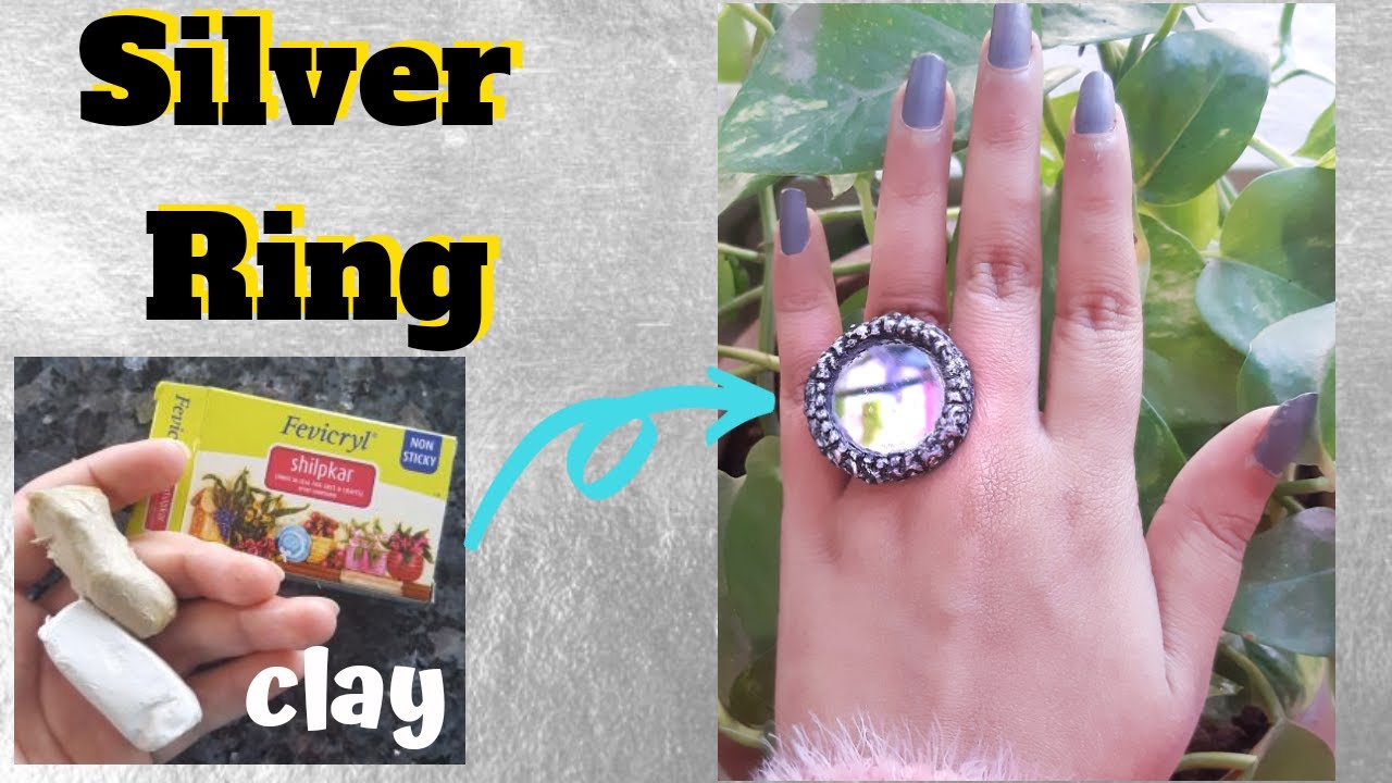 How to make Silver Ring from Clay at home DIY with VineelaJagan YouTube