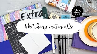 Drawing Materials for Watercolor Sketching for Beginners | Art Drawing Tutorial