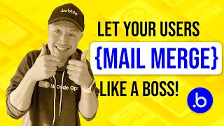 Add Mail Merge {text variables} functionality to your Bubble.io app