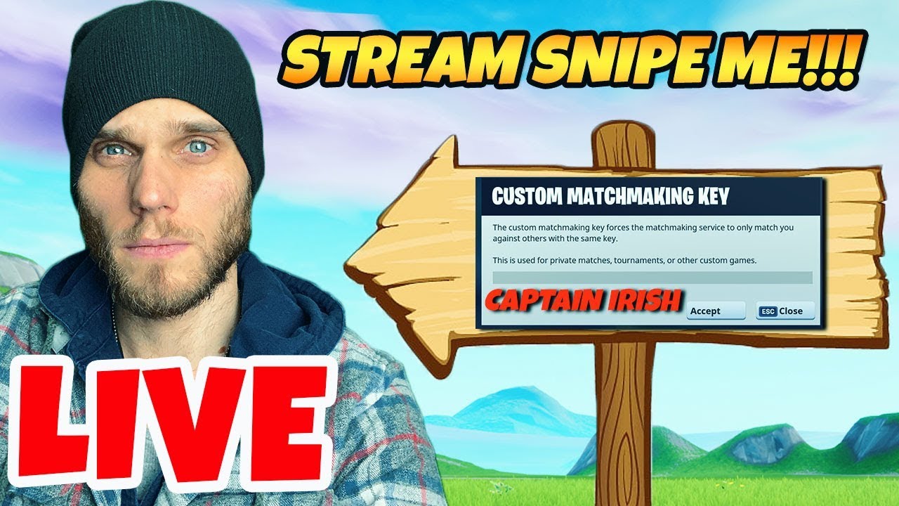 NA EAST CUSTOM MATCHMAKING FORTNITE – Stream Snipe Me in LIVE NAE Customs Lobbies – PS4 XBOX PC