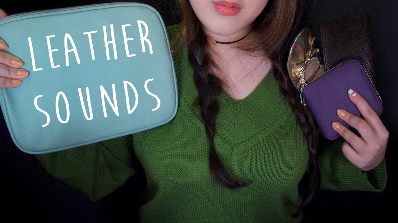 ASMR Sticky Leather Sounds Collection for Relaxing 👝💼 YouTube