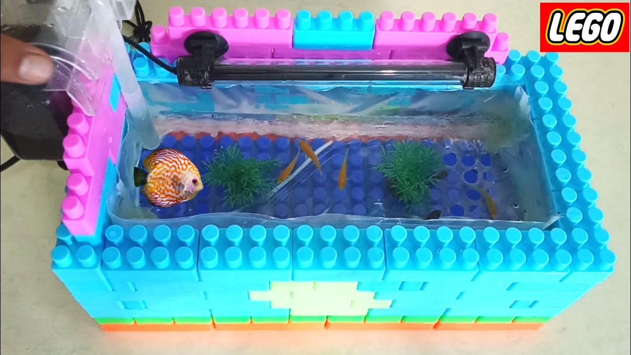 DIY how to make fish pond from lego block || blocks - YouTube