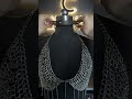 Gold chain choker with black collar base