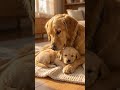 Golden retriever puppy fell asleep in mom’s arms after playing in the garden #shorts #puppy