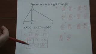 Proportions in a Right Triangle (12-8)