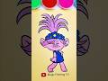 Poppy Queen of Pop Trolls💕#cartoon #trending #shortfeed #troll #forkids #kidsart #magicpaintingtv