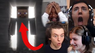 Youtubers \& Streamers REACT to STEVE IN SMASH!