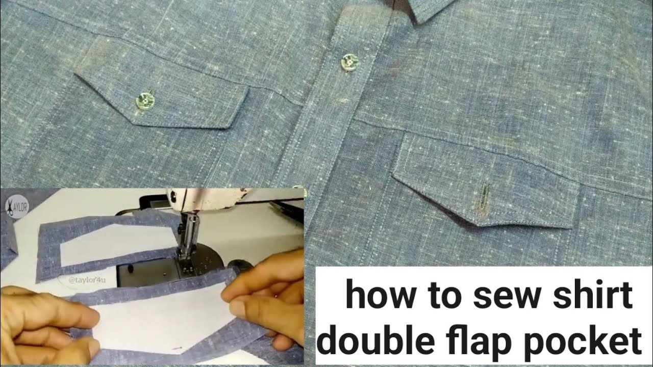 Sewing a Double flap pocket shirt / shirt ki silai