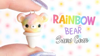 Rainbow Bear Snow Cone │ Polymer Clay Tutorial