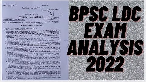 BPSC LDC  PT Exam Answer key