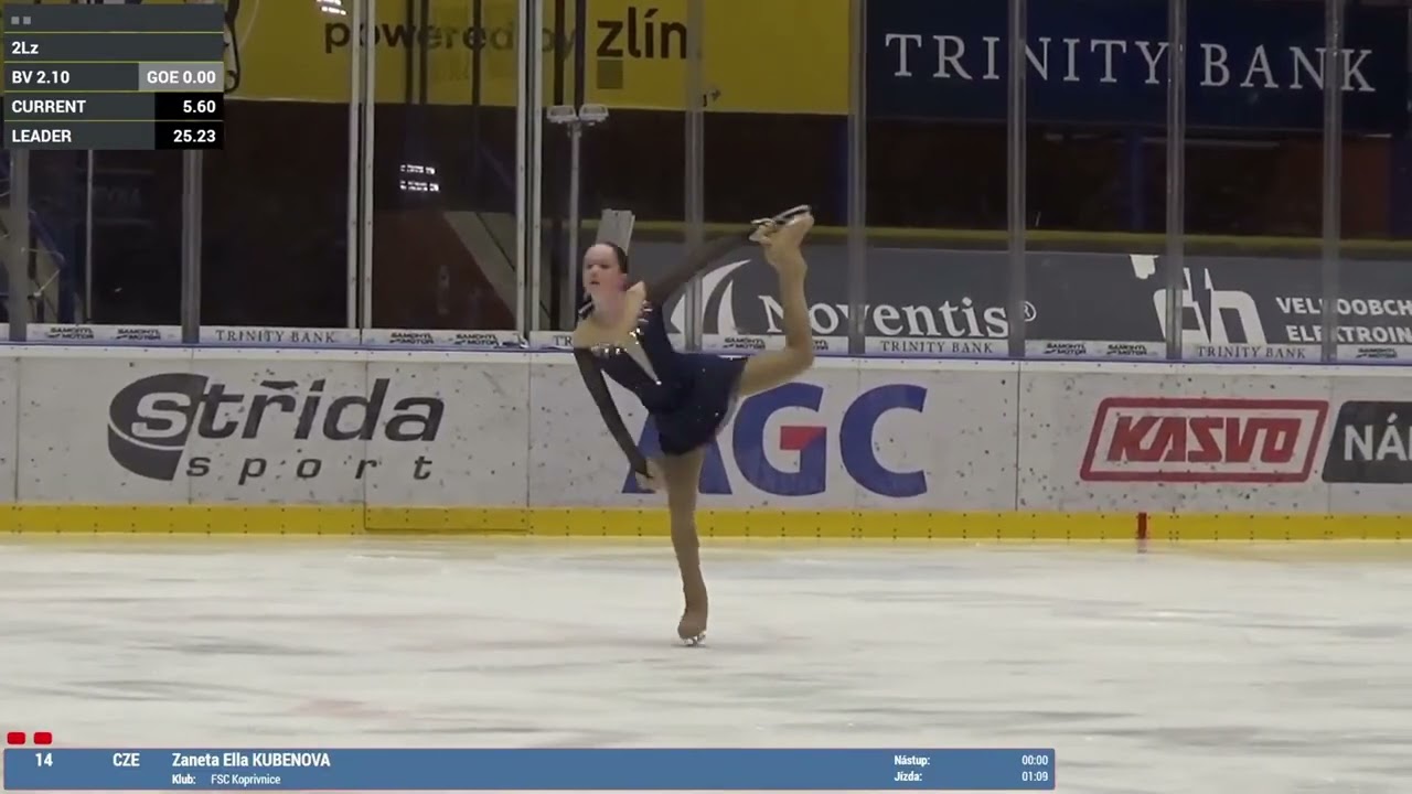 VC Zlín Žaneta Ella Kuběnová Žačky Krátký program