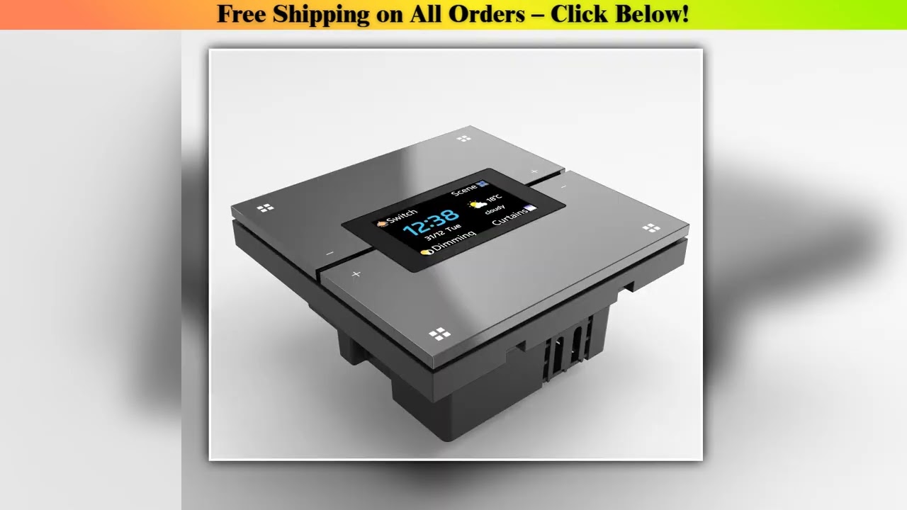 M9 Pro 8-Button Smart Home Switch Plastic Touch Display IPS Dimming Scenes Zigbee 3.0 Customizable