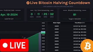🚨Bitcoin Halving Countdown- Live Watch Party🔥